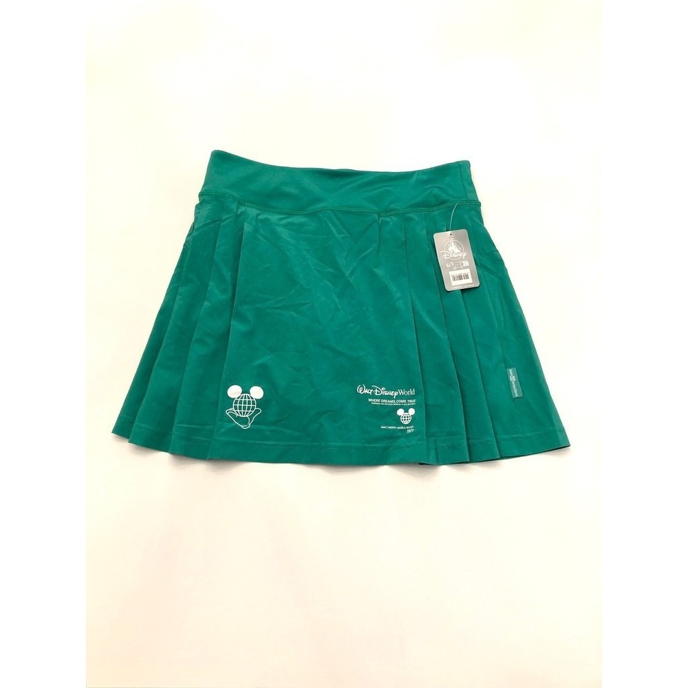 Disney Green Pleated Skort with Mickey Globe Detail